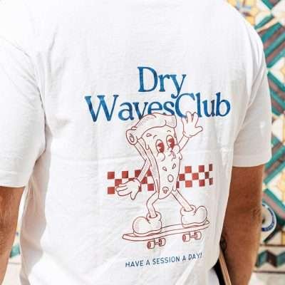 Dry Waves Pizza T-shirt back
