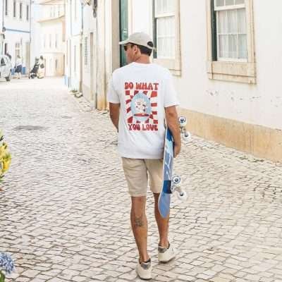 Dry Waves Surfskate love T-shirt back