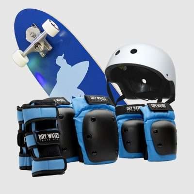 Surfskate, helmet and protections pack
